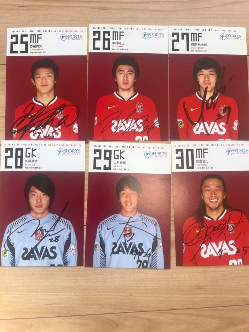 [フルセット]2007年浦和レッズ サイン入りポストカード [36枚]