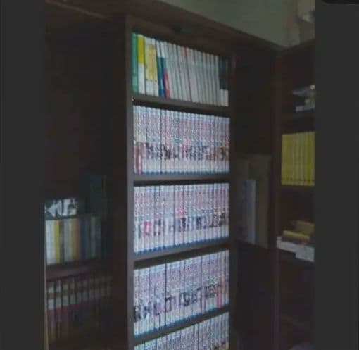 値下げ！11月5日まで！木製 ガラス扉 　スライド本棚　ニトリ