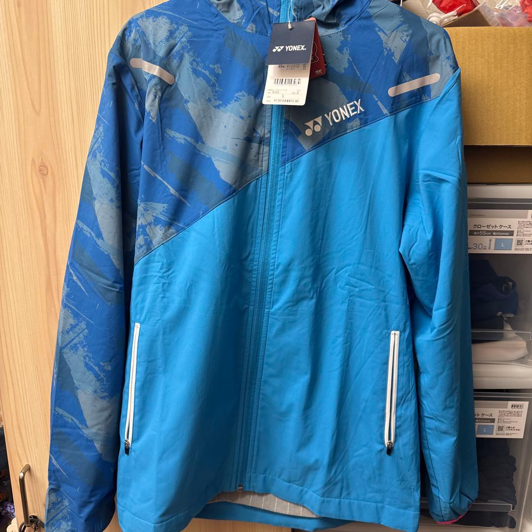 YONEX フード付きジャージ 青