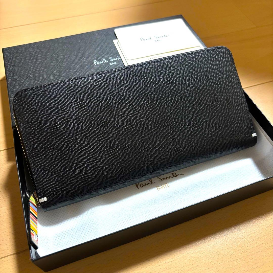 超激レア　Paul Smith ジップストローグレイン　長財布　新品未使用品　黒