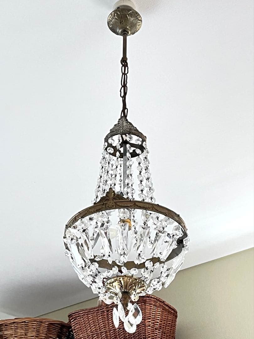 【美品】フランスアンティーク エンパイア様式 1灯シャンデリア[3608]