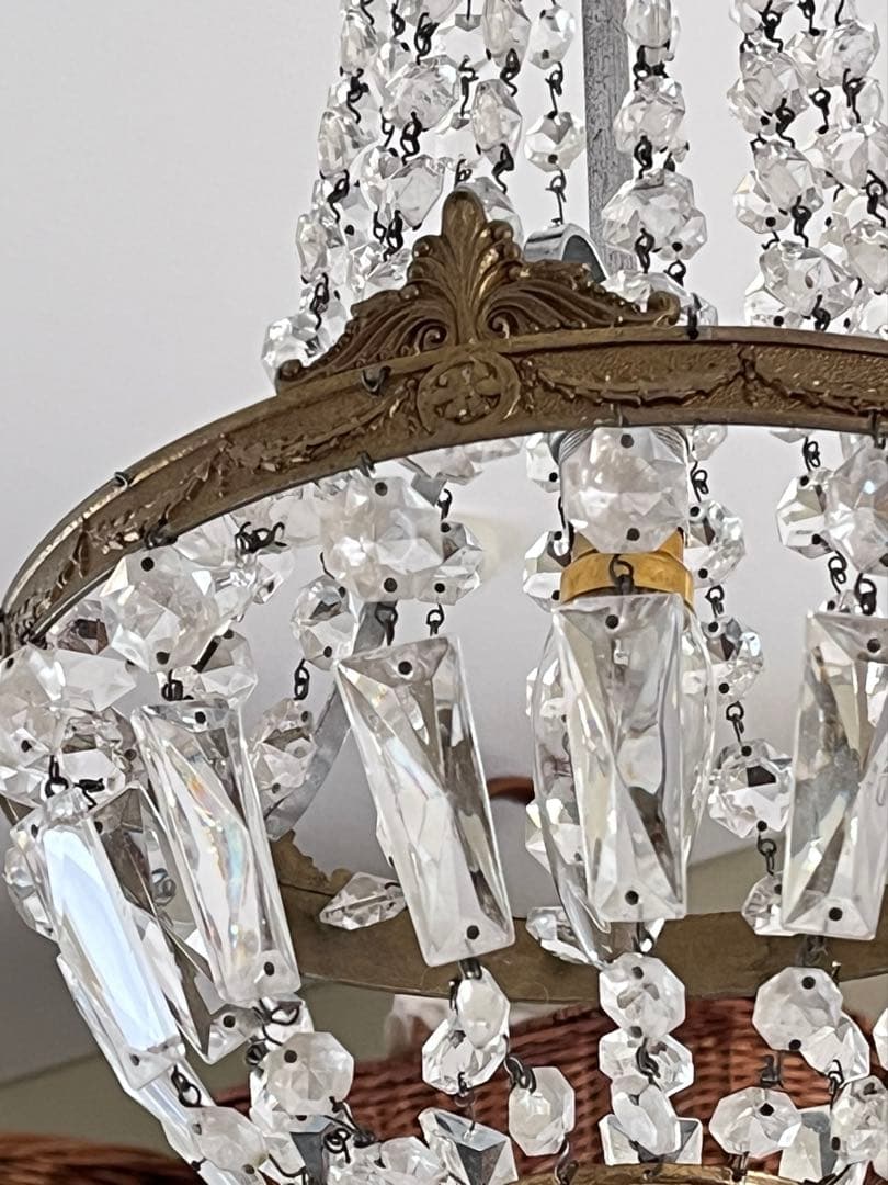 【美品】フランスアンティーク エンパイア様式 1灯シャンデリア[3608]