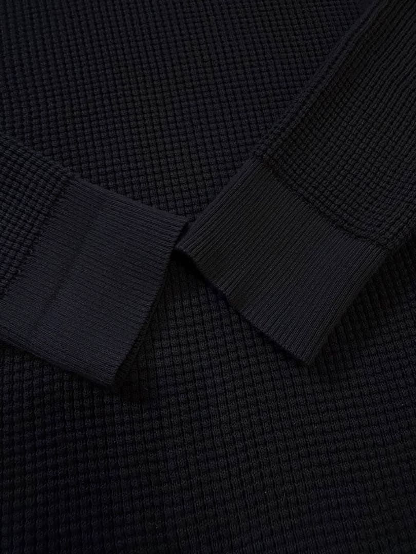 MONCLER トリコロール ワッフル サーマル コットン ニット セーター L