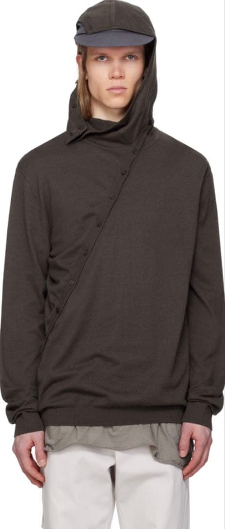 トップス 8.0 KNIT HOODIE CENTER (BROWN)