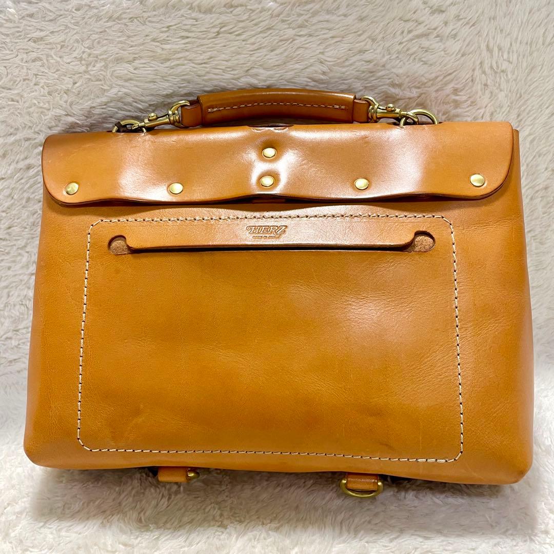 HERZ ヘルツ CW-137 ナレッジバッグ 3way キャメル Mサイズ
