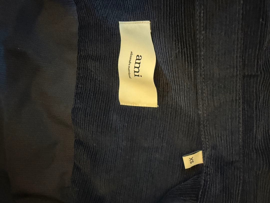 ami parisネイビー コーデュロイ長袖シャツ XS