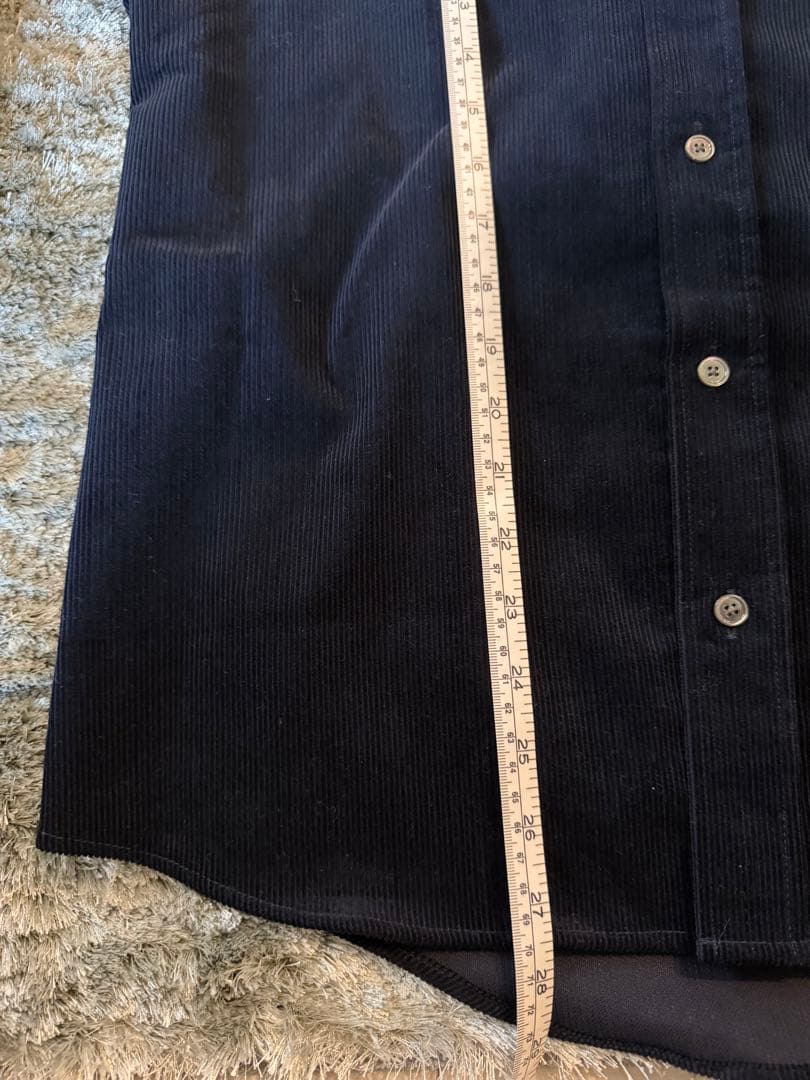 ami parisネイビー コーデュロイ長袖シャツ XS