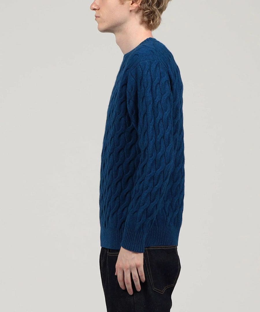 【新品タグ付】 ウール ケーブル ニット ホワイト L TOMORROWLAND