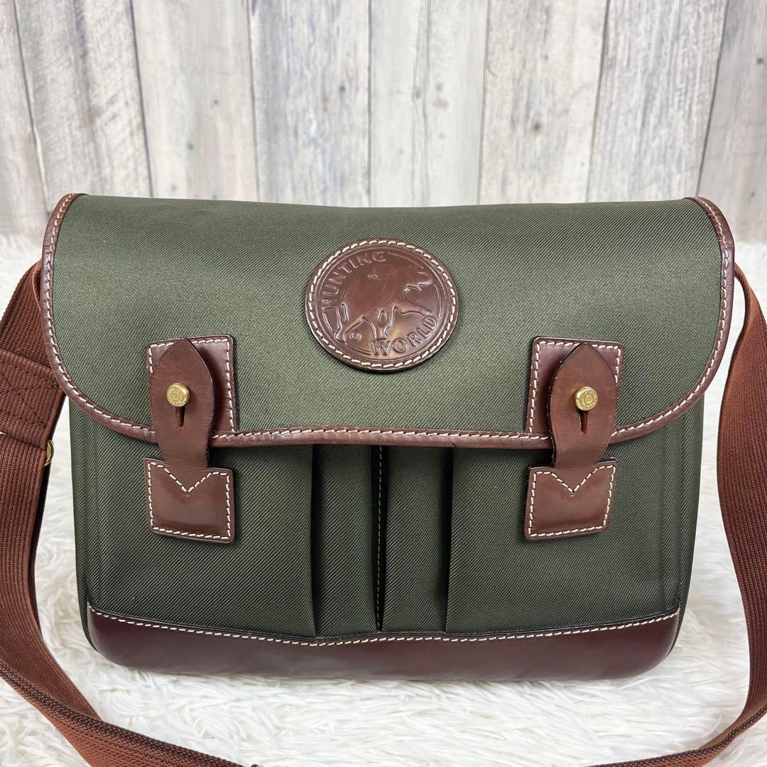 【美品】HUNTING WORLD サファリトゥデイ メッセンジャーバッグ