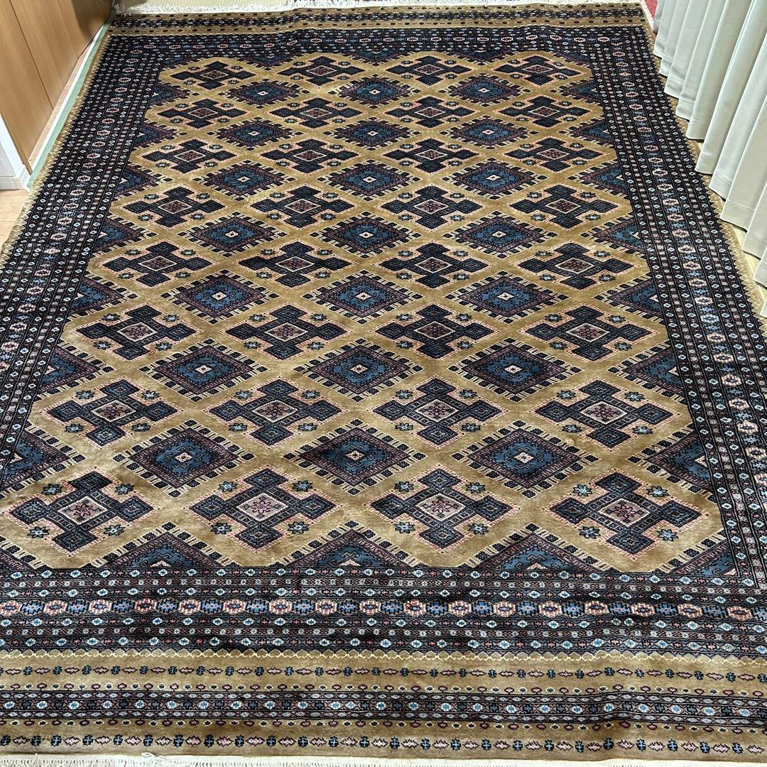 パキスタン絨毯　ラグ　手織り絨毯　ペルシャ絨毯
