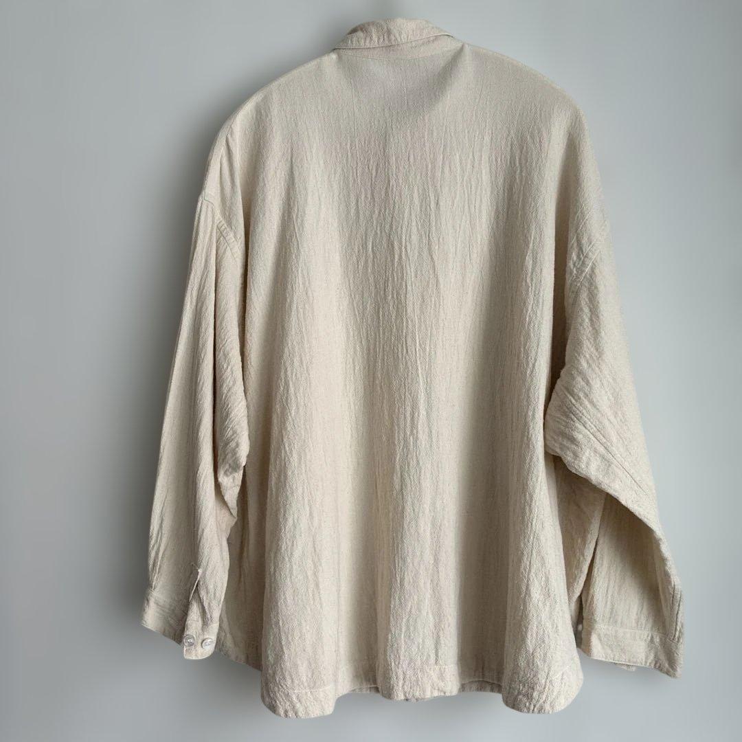 MITTAN 綿絹楊柳ビッグシャツ　サイズ1生成
