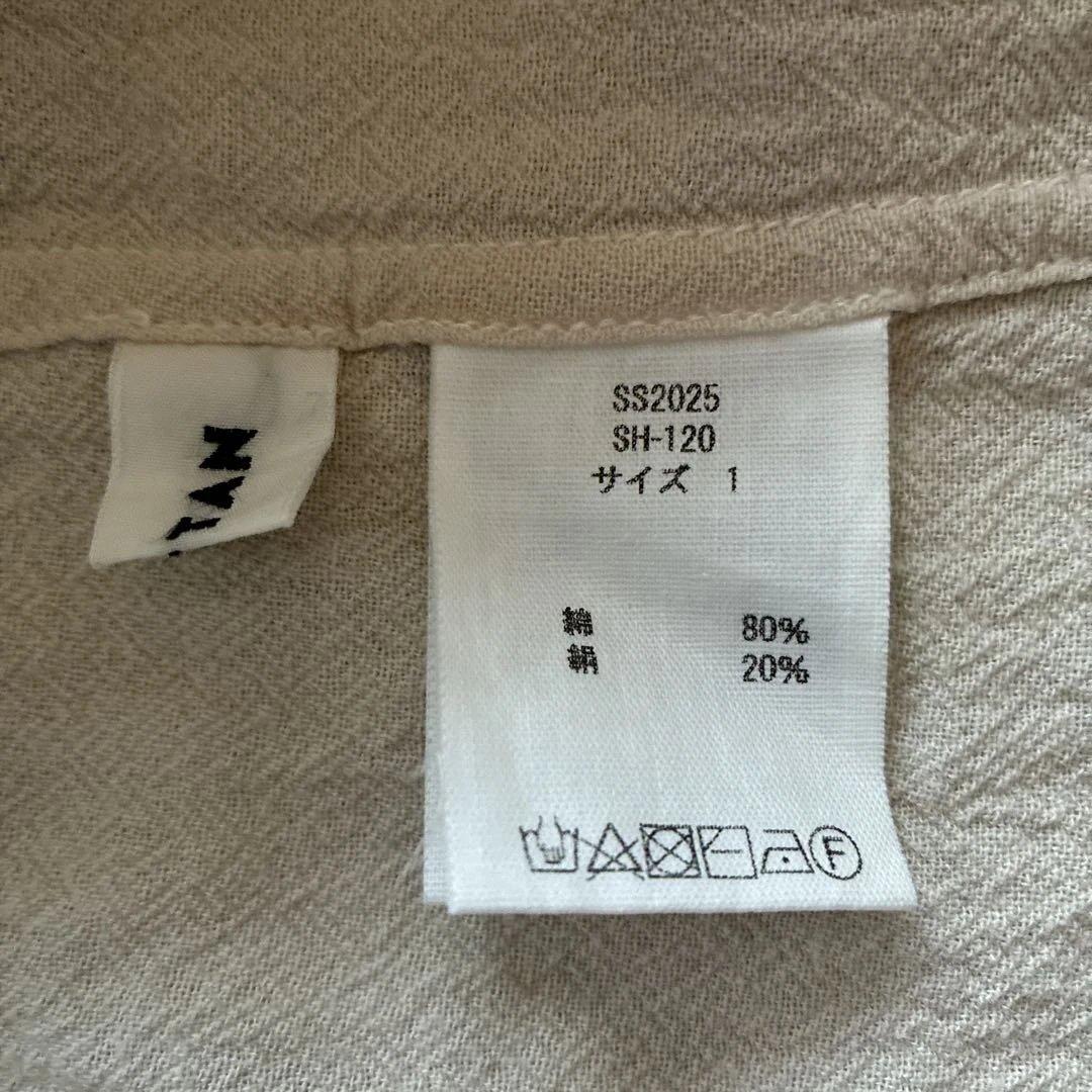 MITTAN 綿絹楊柳ビッグシャツ　サイズ1生成