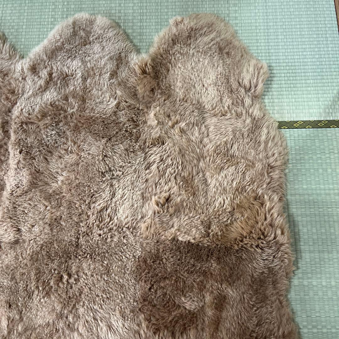 【好塩基球】ムートンラグ　ブラウン　6匹分　135×165