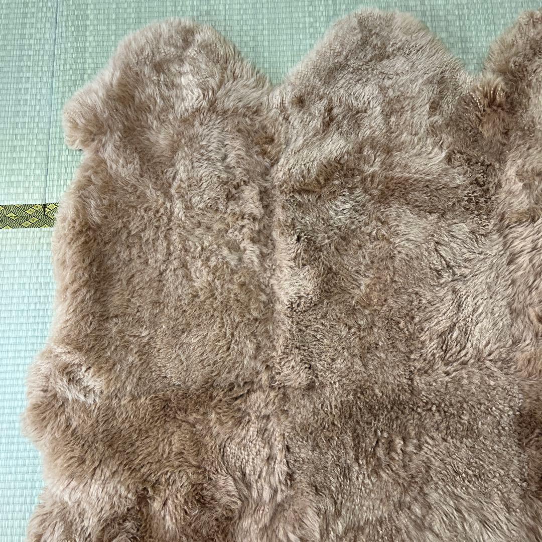 【好塩基球】ムートンラグ　ブラウン　6匹分　135×165
