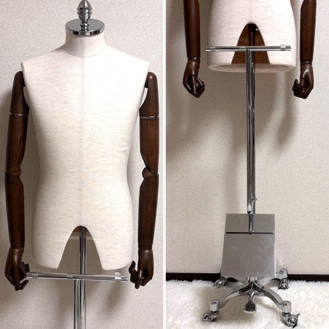 ✨訳あり✨格安✨マネキン　トルソー　メンズ　布張り　腕付き　可動式　紳士ボディ