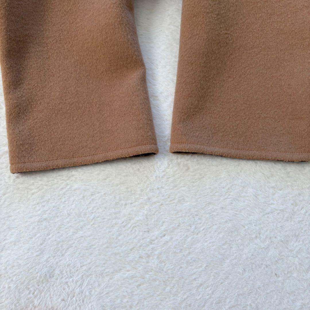 極美　バーバリーズ　ノバチェック　フーテッドコート　ダッフル　カシミヤ L