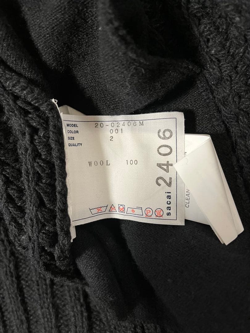 sacai ニットライダース　ブルゾン