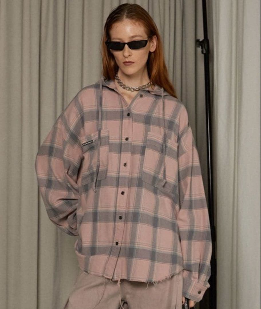 PRANK PROJECT Hooded Check Shirt 新品タグ付き