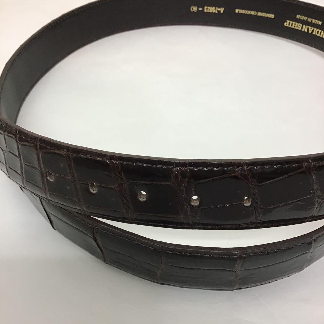 ❣️新品❣️純正クロコダイル　INDIAN SHIP クロコダイルベルト 日本製