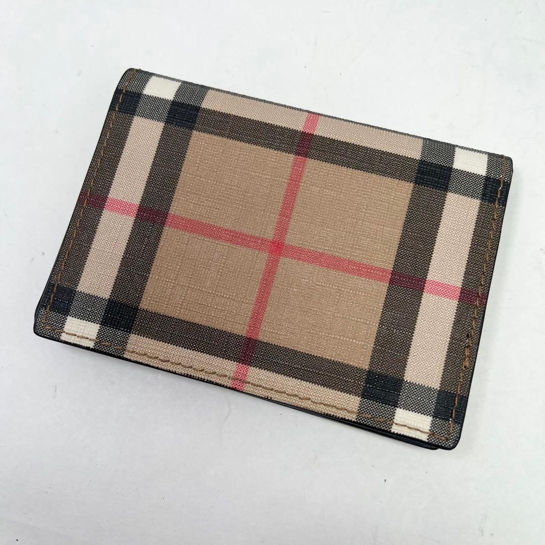 【極美品】バーバリー　名刺入れ　ノバチェック　希少　カードケース　定価3.3万