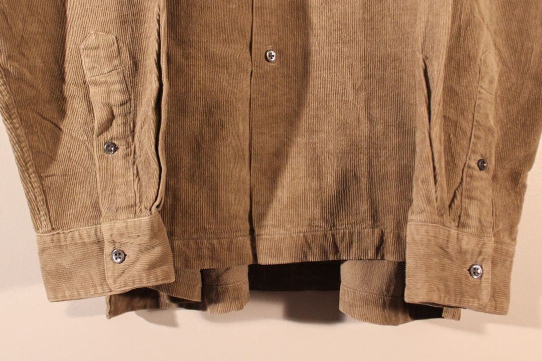 USA古着 ポロカントリーラルフローレン 開襟コーデュロイシャツ長袖 メンズXL