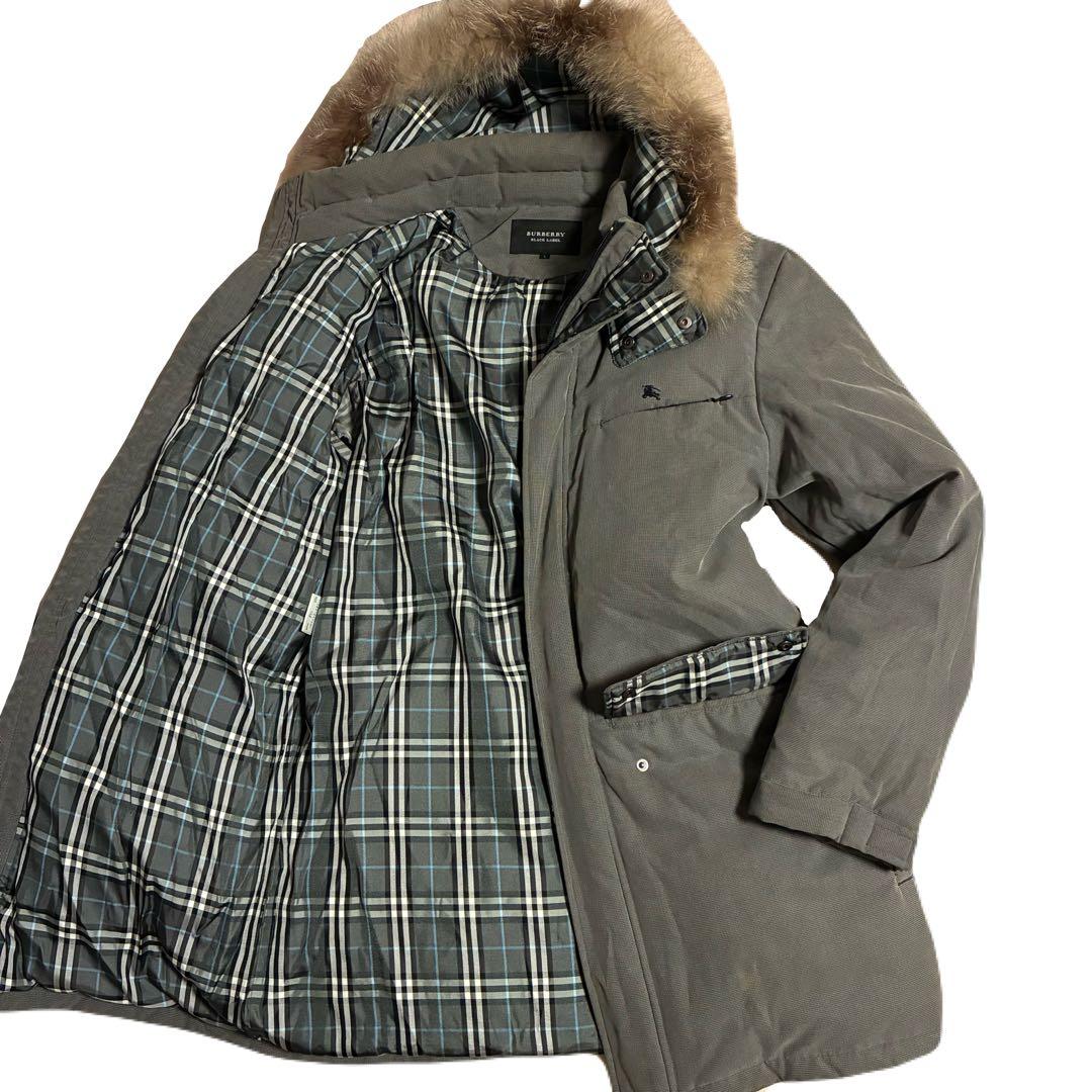 Lサイズ BURBERRY BLACK LABEラクーンダウンジャケット