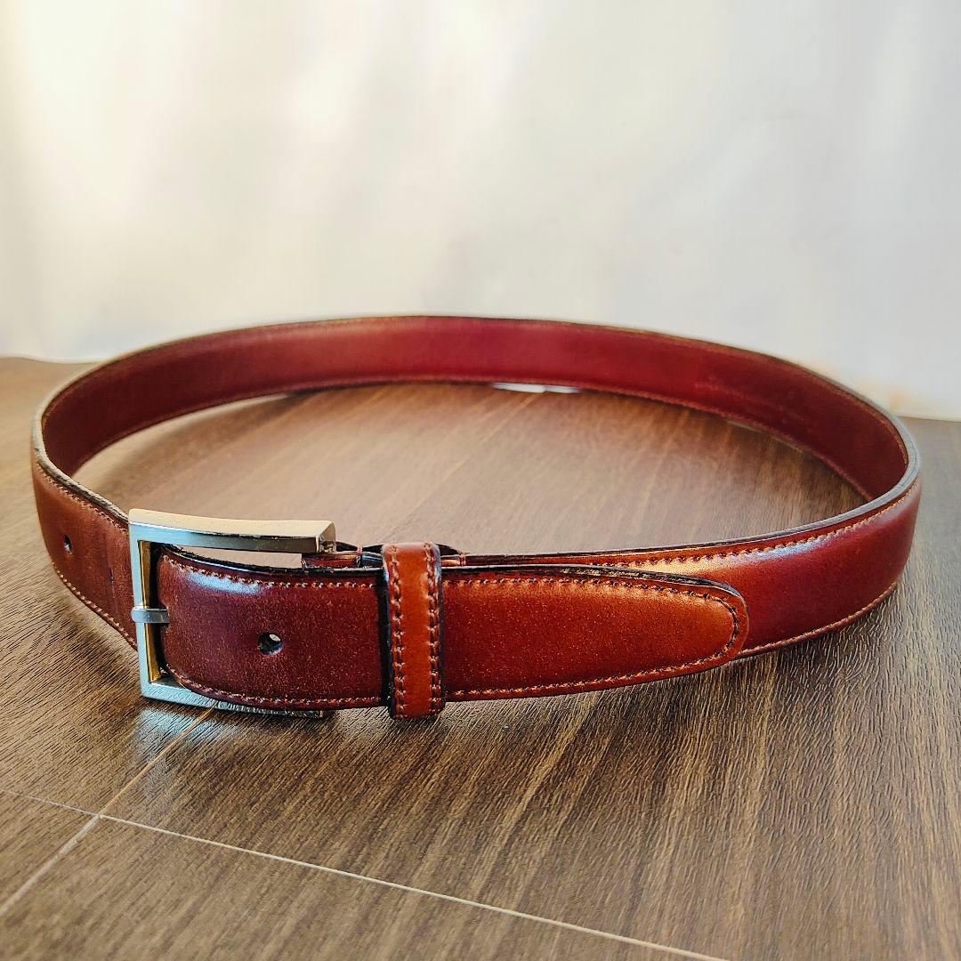【シェルコードバン】BEAMS別注 ダークバーガンディ高級ドレスベルト 極美品