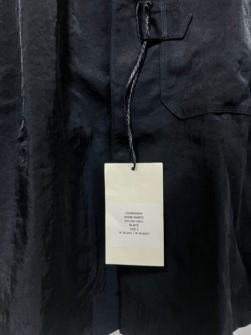 OUAT ワークシャツ 黒 O008004SH ナイロン 半袖 3 美品