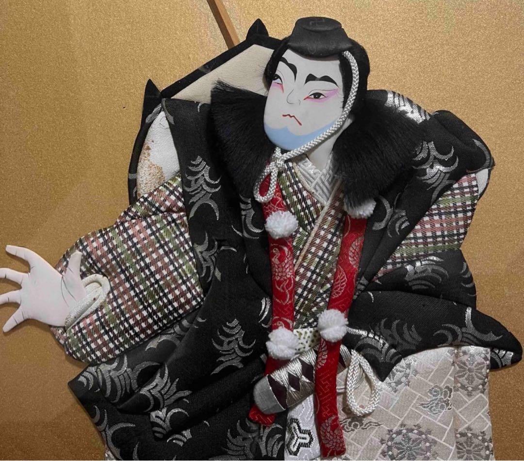 取引者様限定【一点物】歌舞伎　お衣装絵　御細工物　押絵　壁掛け　額面　骨董品