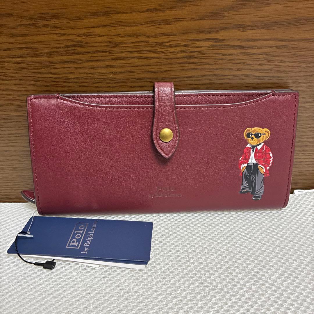 新品　ポロラルローレン　ポロベア　長財布 ウォレット ボルドー