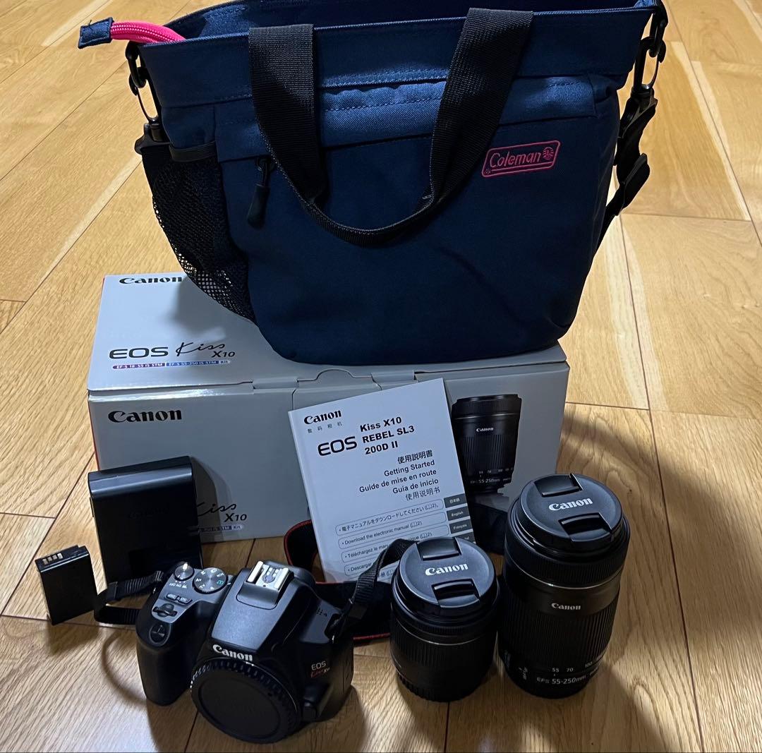 Canon EOS Kiss X10 ダブルズームキット、バッグ付き