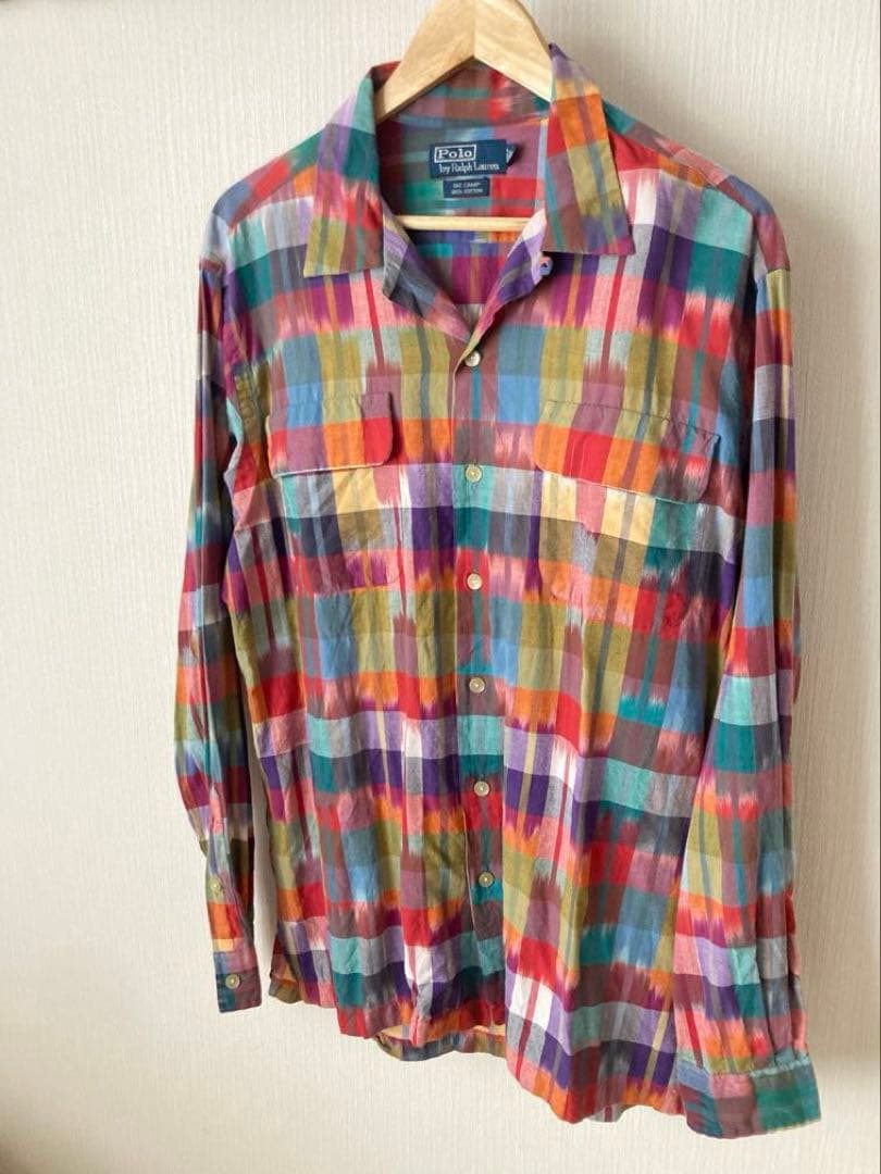 T*9様 ポロ ラルフローレン SKI CAMP ネイティブ オープンカラー 開