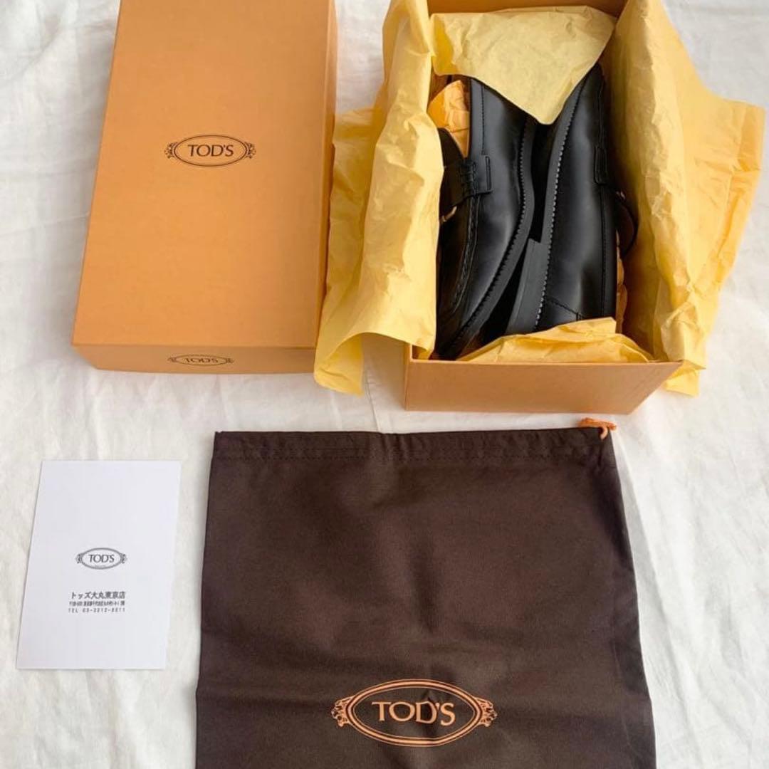 TOD'S Tタイムレスレザースクエアトゥシューズ　３９