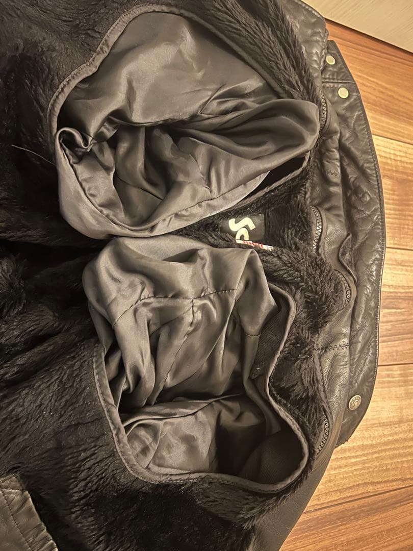 schott レザーシングルライダースジャケット 141 36 641 ボア付