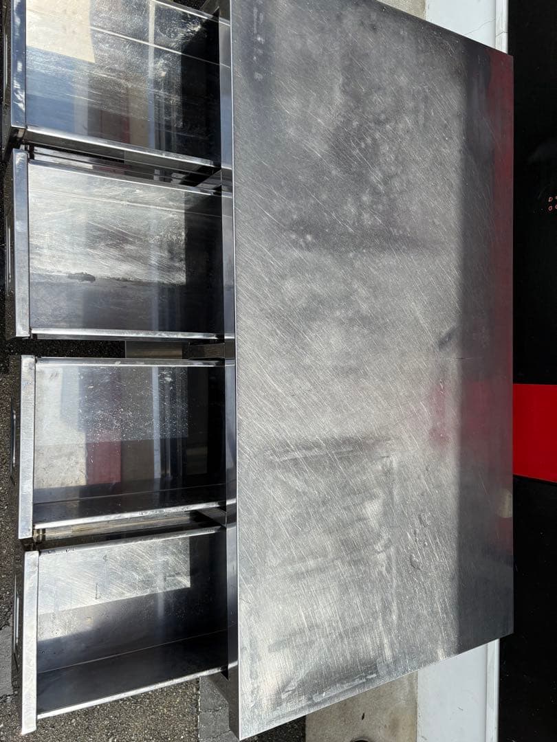 業務用調理台作業台 引き出し付き 2段ステンレス製 Used•美品