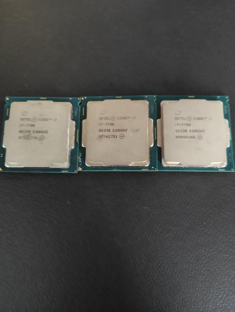 Intel Core i7-7700 CPU 3個セット動作品