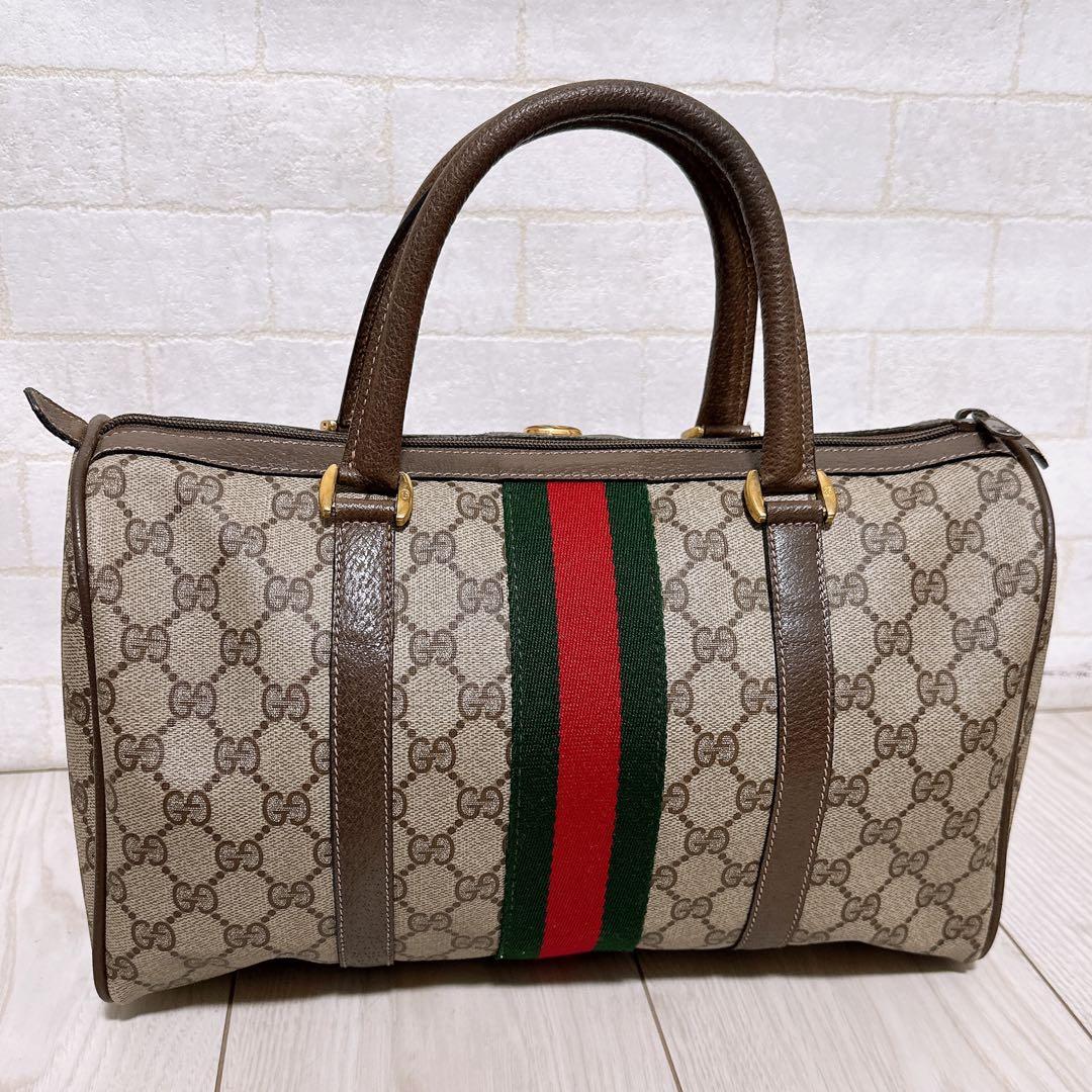 『美品』GUCCI(グッチ)ハンドバッグ PVC シェリーライン