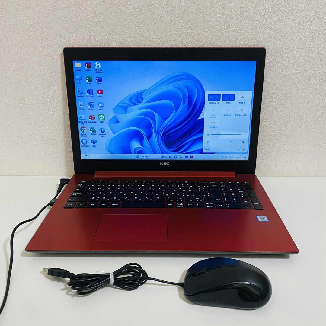 Y986 NECノートパソコンSSD第7世代WEBカメラWin11オフィス付き