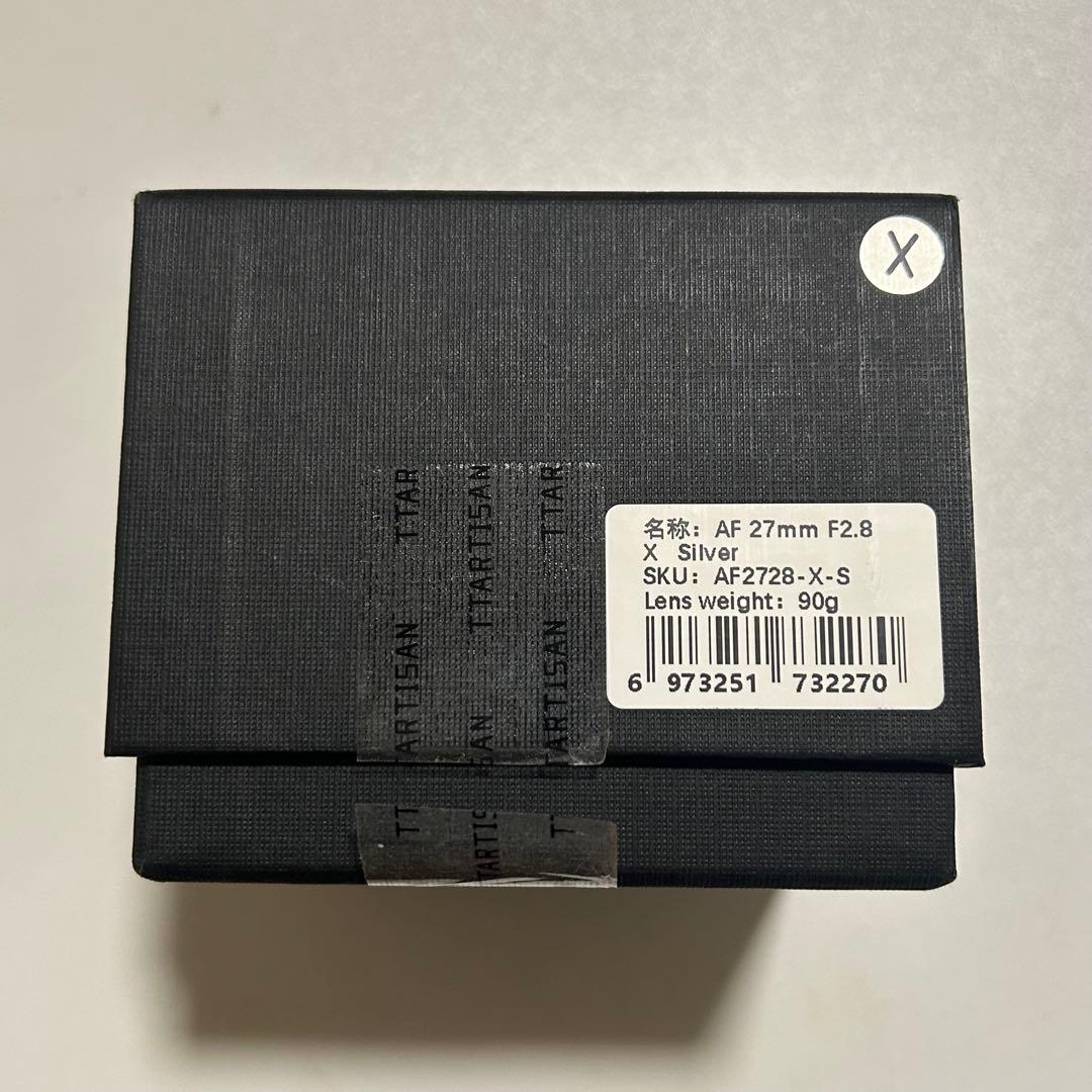 【美品】TTArtisan AF 27mm F2.8 シルバー Xマウント