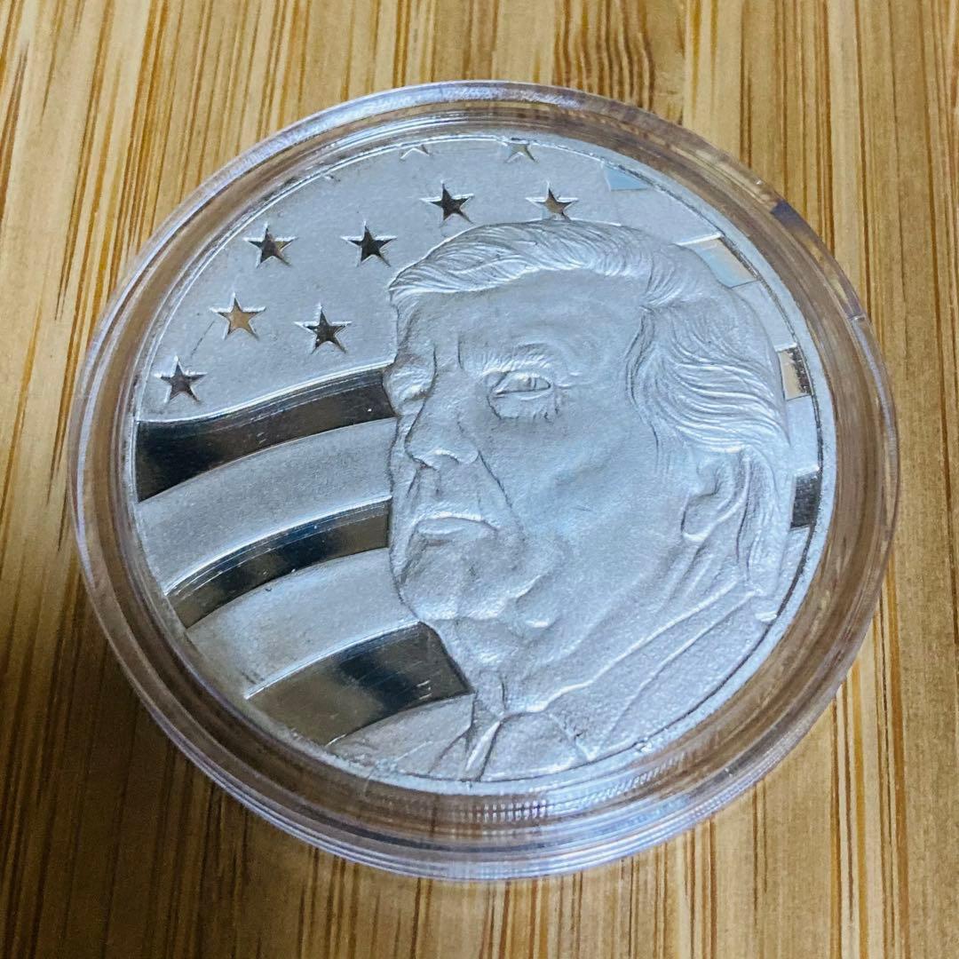 2020 トランプ大統領　銀貨　1オンス　星条旗