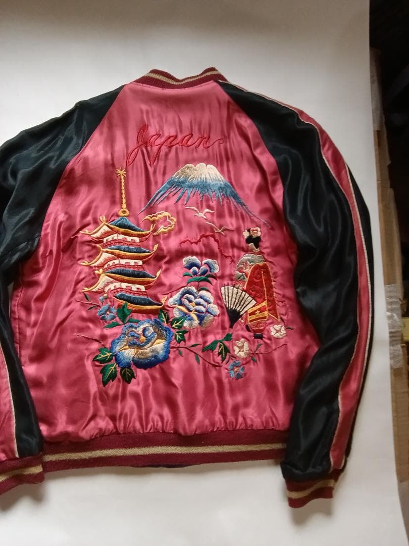 テーラー東洋 スカジャン 笹虎×舞妓・五重塔 サテン×サテンモデル