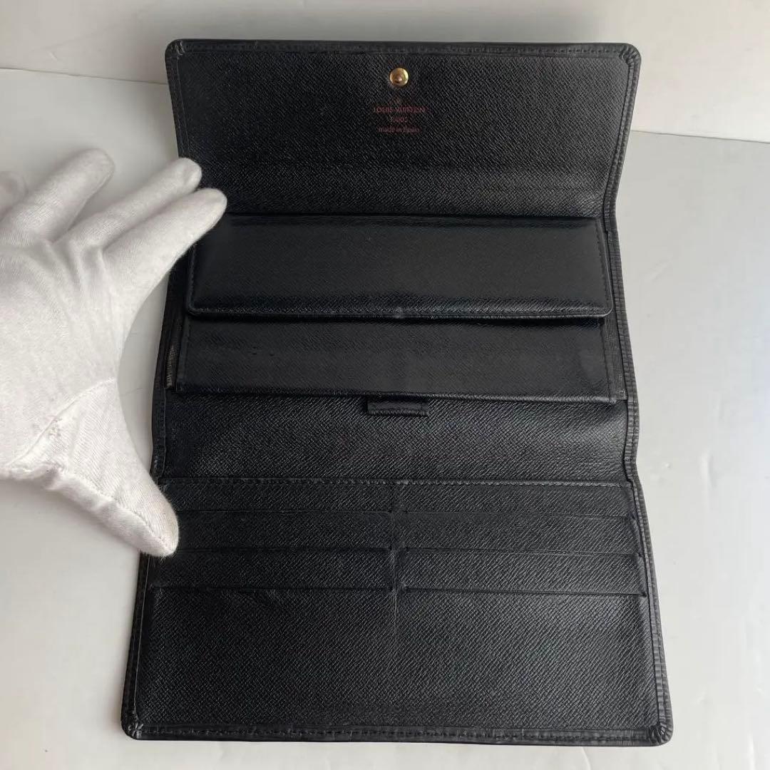 美品✨ルイヴィトン エピ ポルトフォイユ サラ 長財布ノワール 黒 M63382