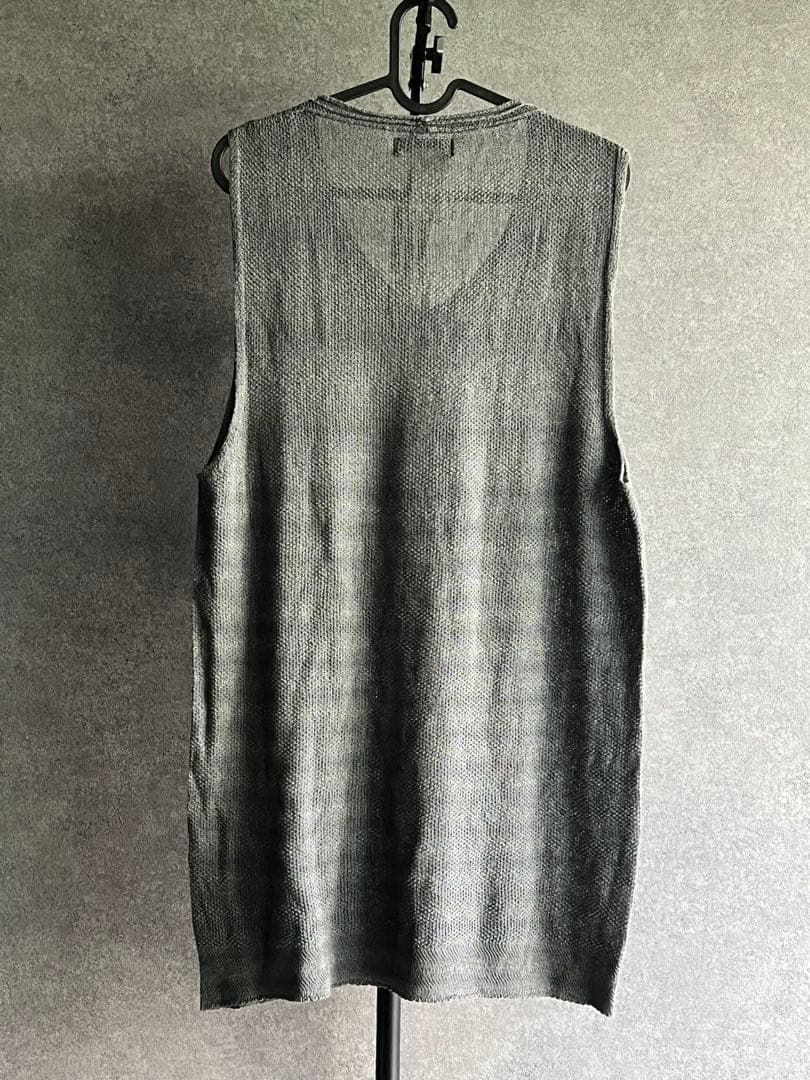 希少ヨウジヤマモトY's ワイズサマーニットベスト　イタリア製生地綿アクリル混紡