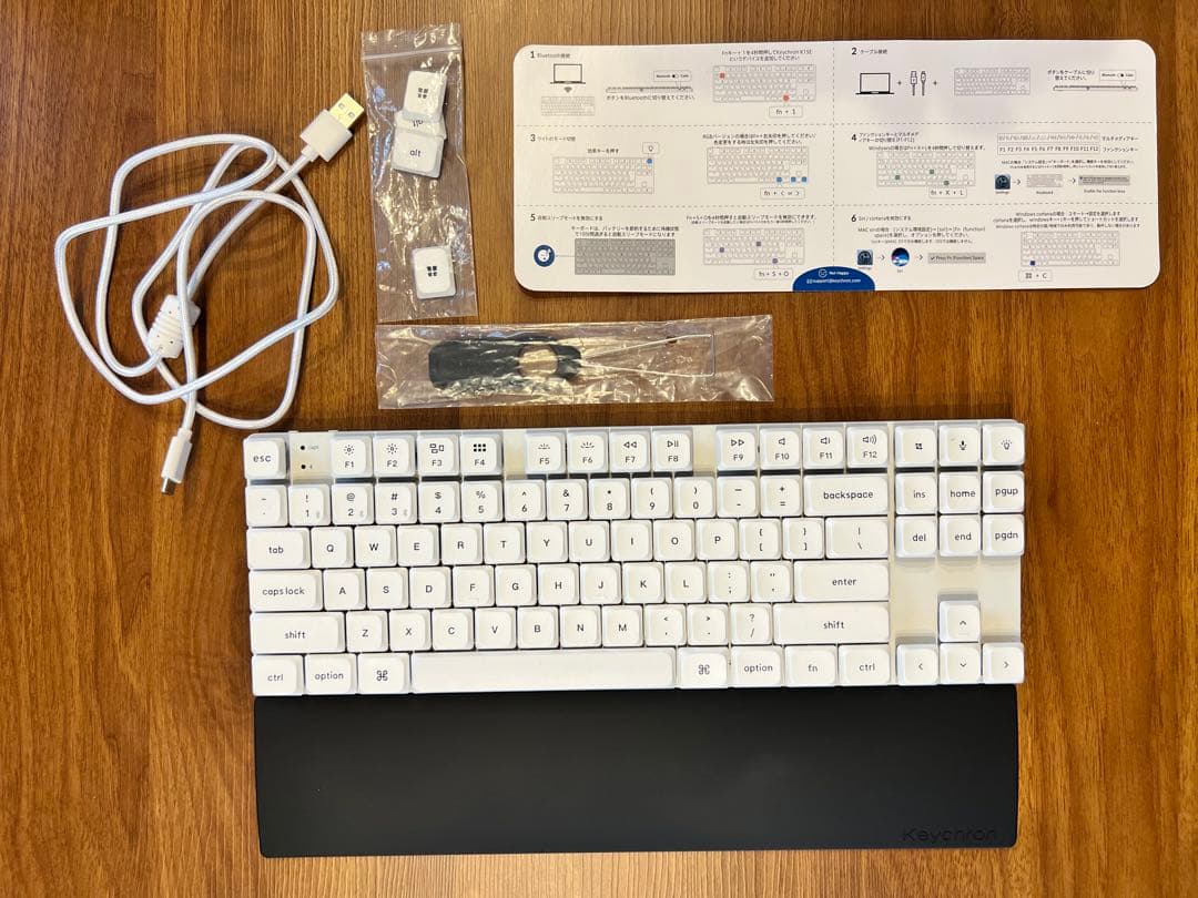 Keychron K1 SE（白）US配列 赤軸、専用パームレスト