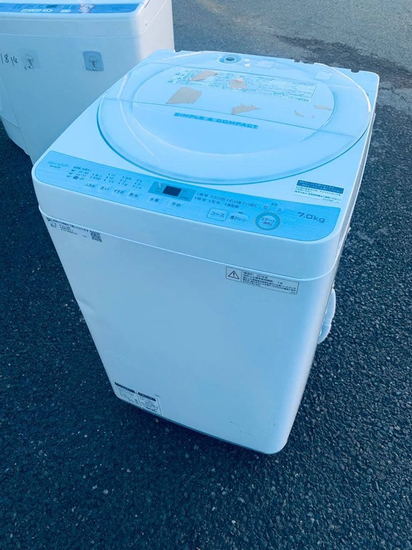①✅SHARP 電気洗濯機✅送料設置無料 ✅ES-GE7B-W✅