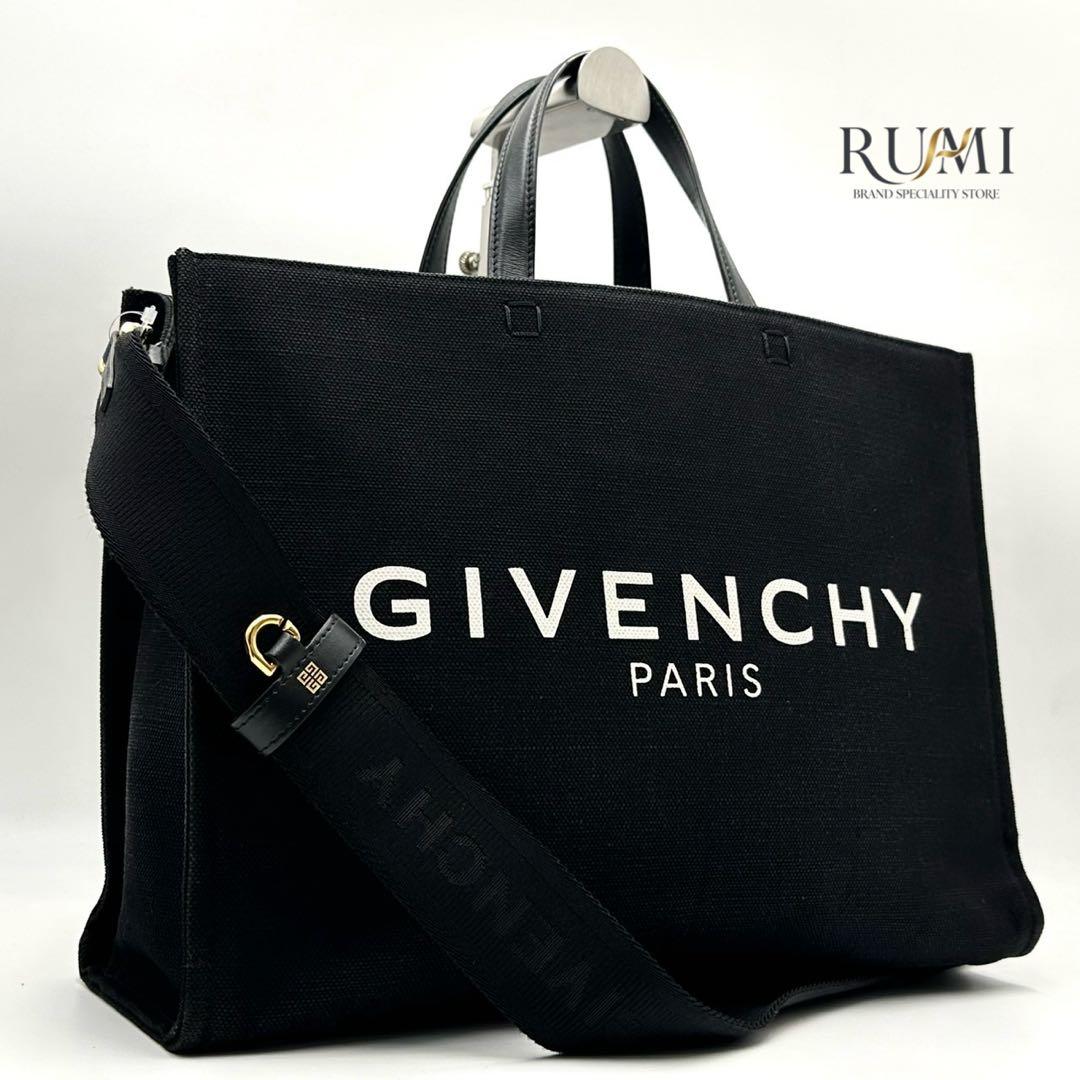 ジバンシー トートバッグ 2way ショルダー レザー 黒色 ブラック