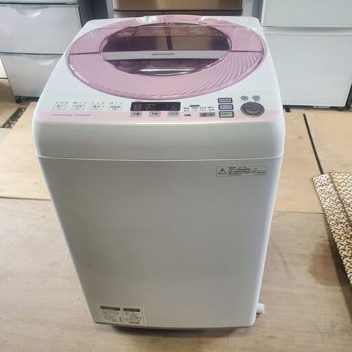 シャープインバーター 8kg 縦型洗濯機 ES-GV80P　中古リビルド品