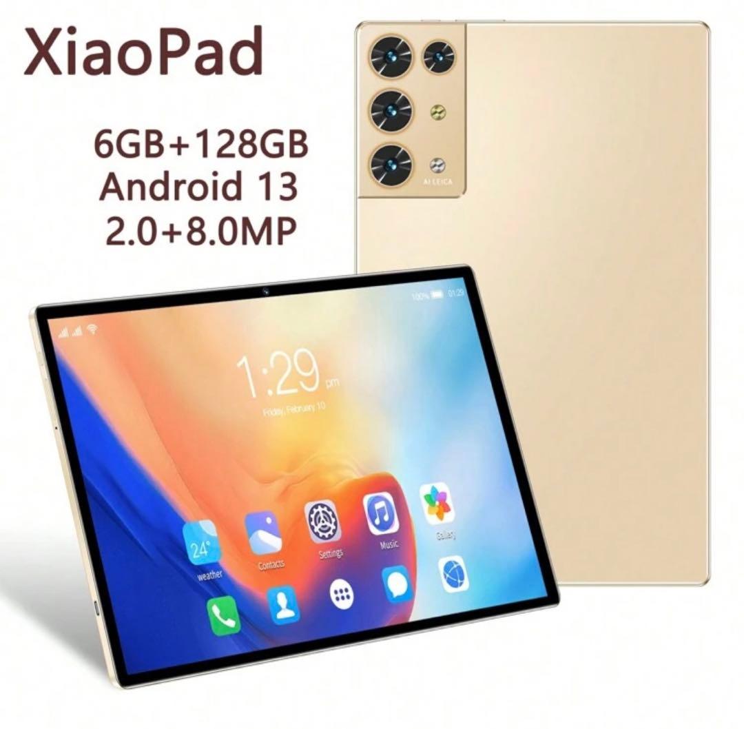 [新品]XiaoPad 6GB+128GB ゴールド Androidタブレット