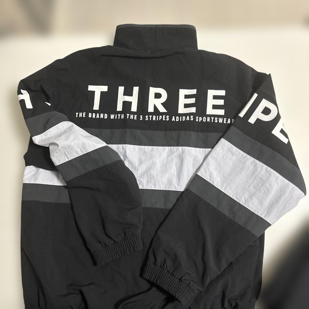 新作アディダスadidasTHREE ストライプジャージ上下セット定価18040