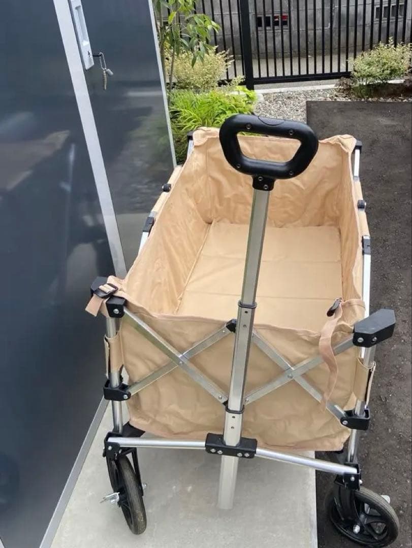 DOD 折りたたみキャリーカート ベージュ　アルミ合金フレーム